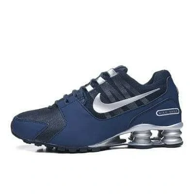 Chaussures de running Nike SHOX AVENIVE pour homme - Bleu et Blanc