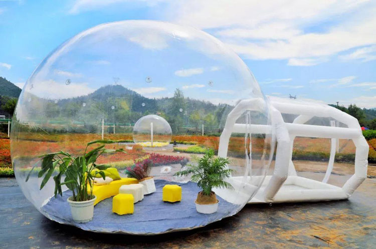 Tente à bulles gonflable transparente pour camping en plein air produit foryoumer.com 