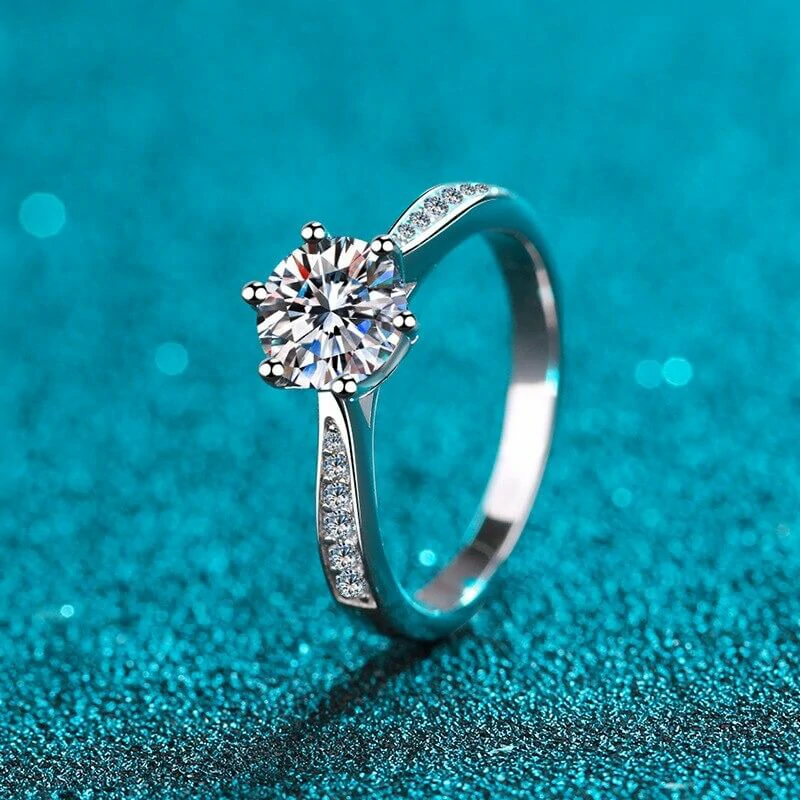 Queenme – bague en Moissanite pour femmes