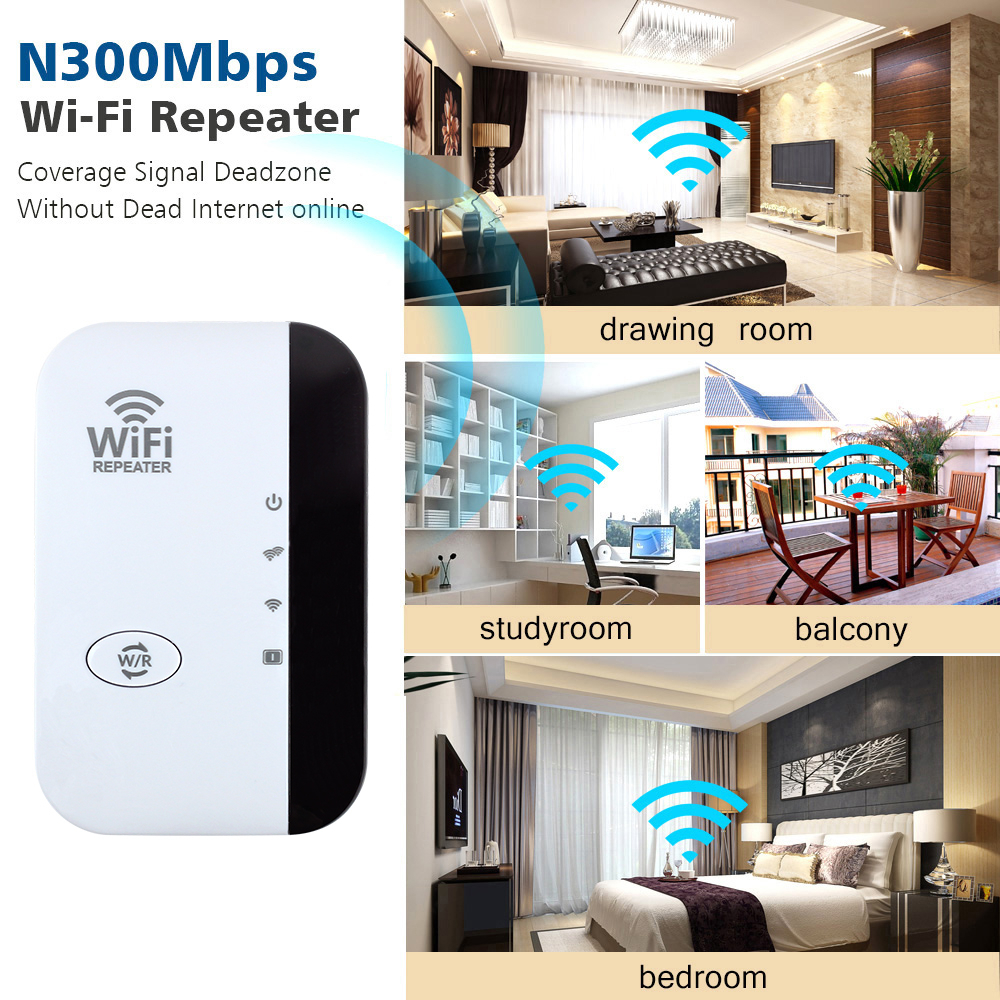 Répéteur WIFI sans fil à distance 300Mbps 802.11N - Amplificateur et Booster produit foryoumer.com 