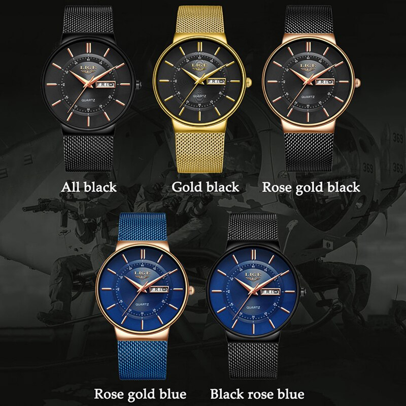 Montre de luxe à quartz pour homme