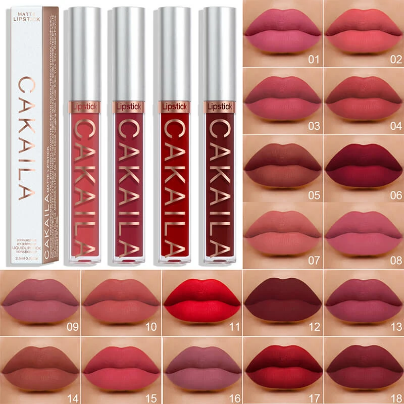 Rouge à lèvres liquide brillant velours longue durée, maquillage femme beauté