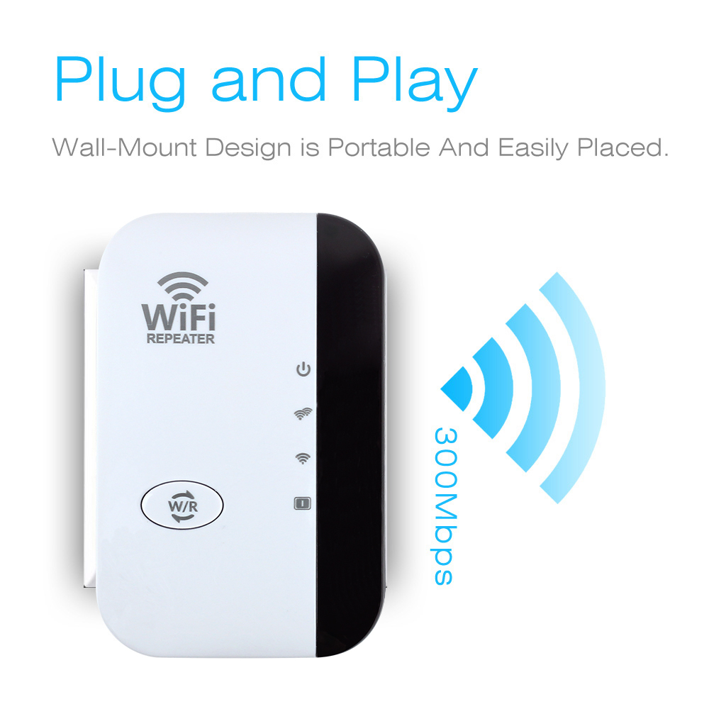 Répéteur WIFI sans fil à distance 300Mbps 802.11N - Amplificateur et Booster produit foryoumer.com 