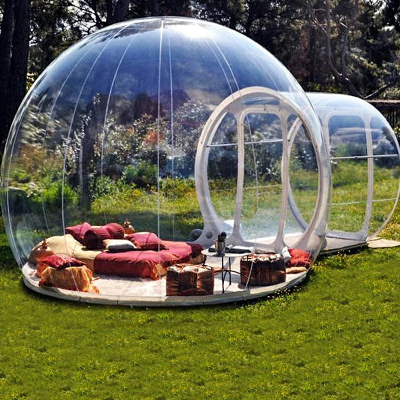 Tente à bulles gonflable transparente pour camping en plein air