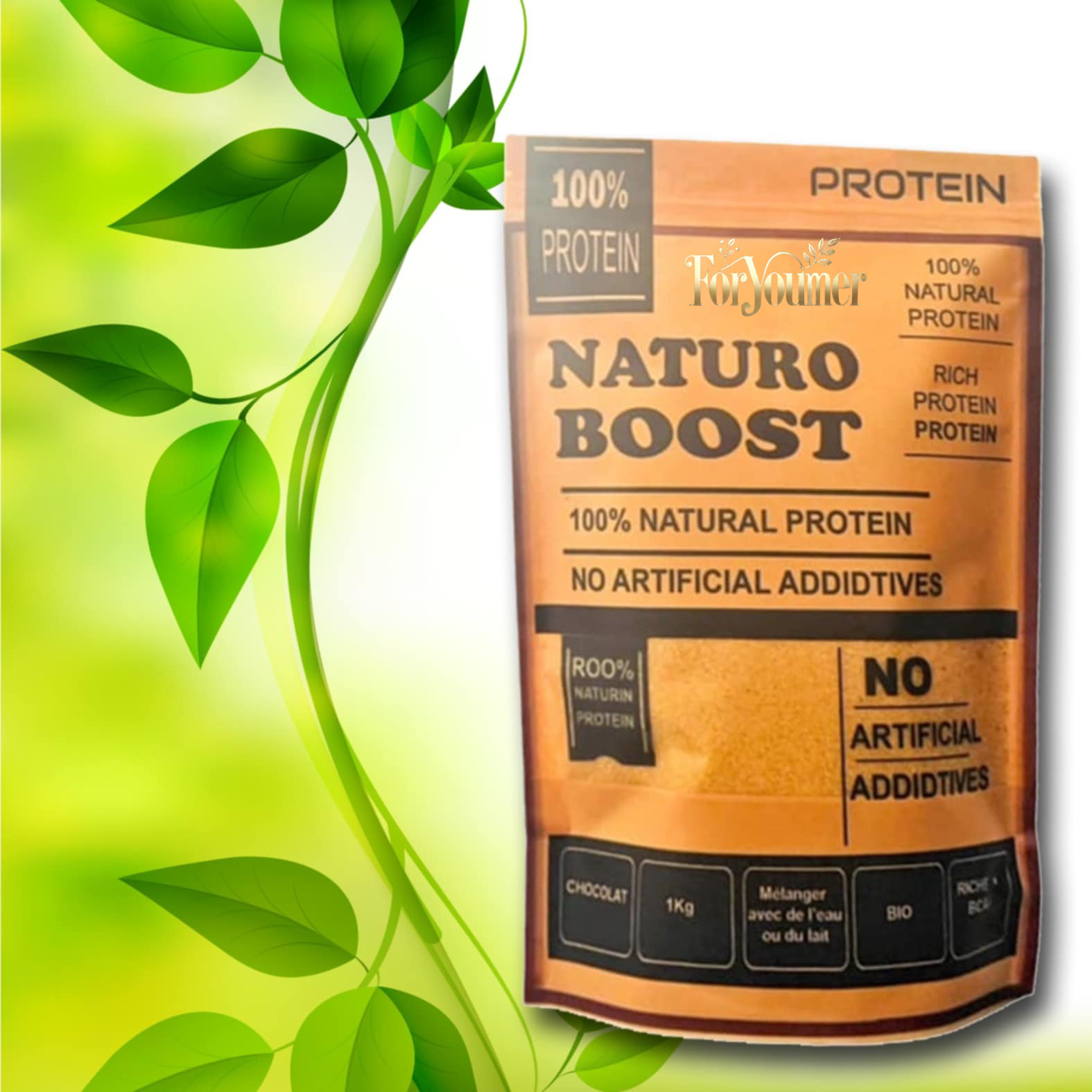 Protéine Naturelle Bio & Riche en BCAA produit foryoumer.com proteine naturelle 