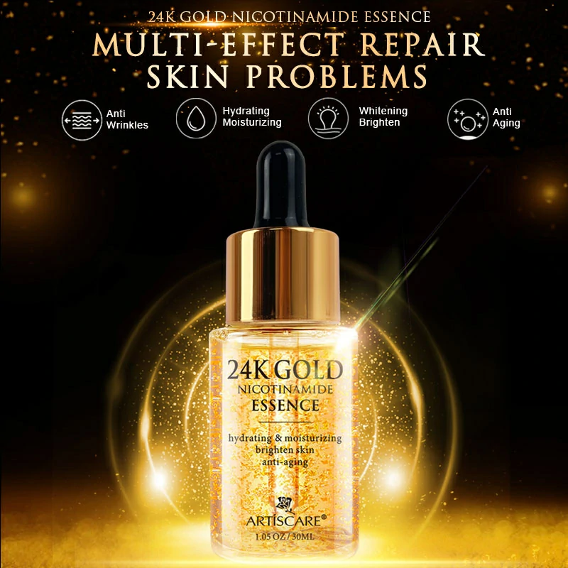 Kit de sérum anti-déformable en or 24 carats pour femme