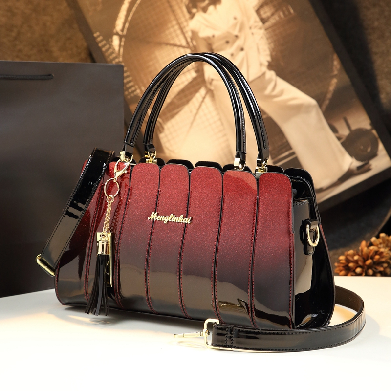 Sac messager en cuir verni atmosphérique pour femme - Sac à main à bandoulière initié de haute qualité produit foryoumer.com produit 